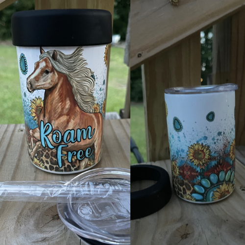 3 in 1 Can Cooler with roam free horse