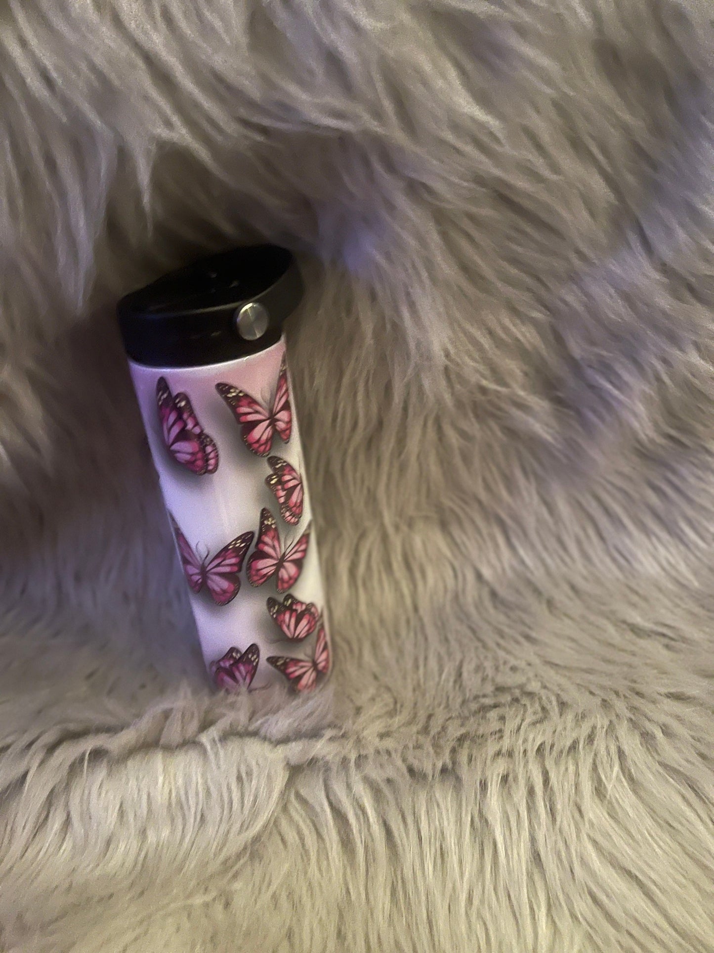 20oz straw lid stainless steel tumbler/butterfly tumbler/customize to your design