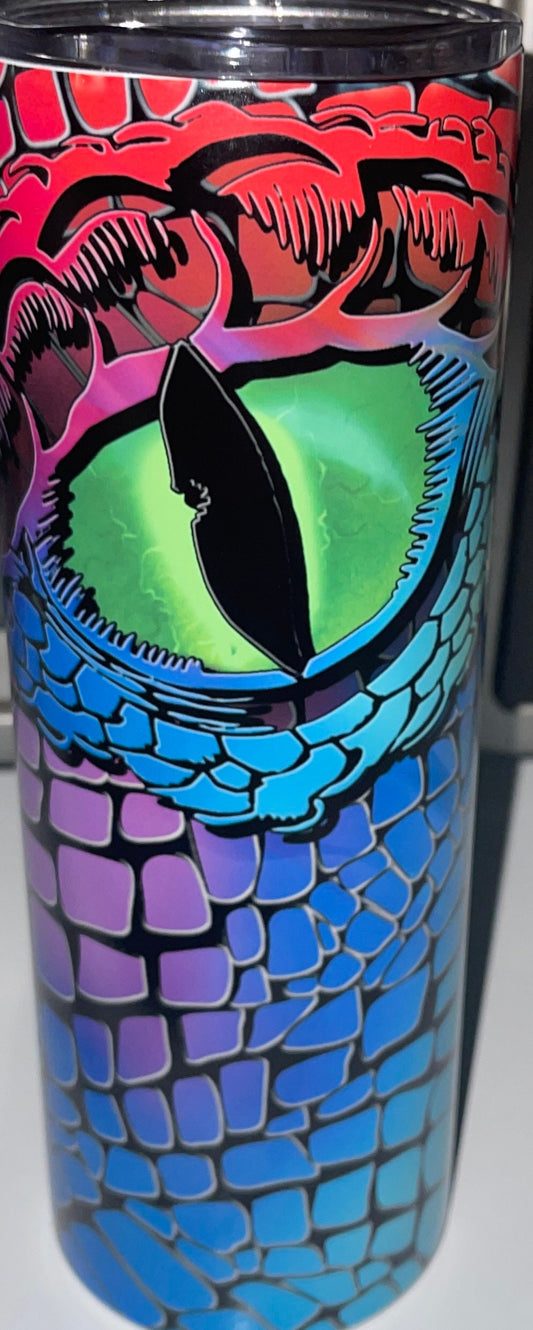 20oz Rainbow Dragon Glow in the Dark Tumbler