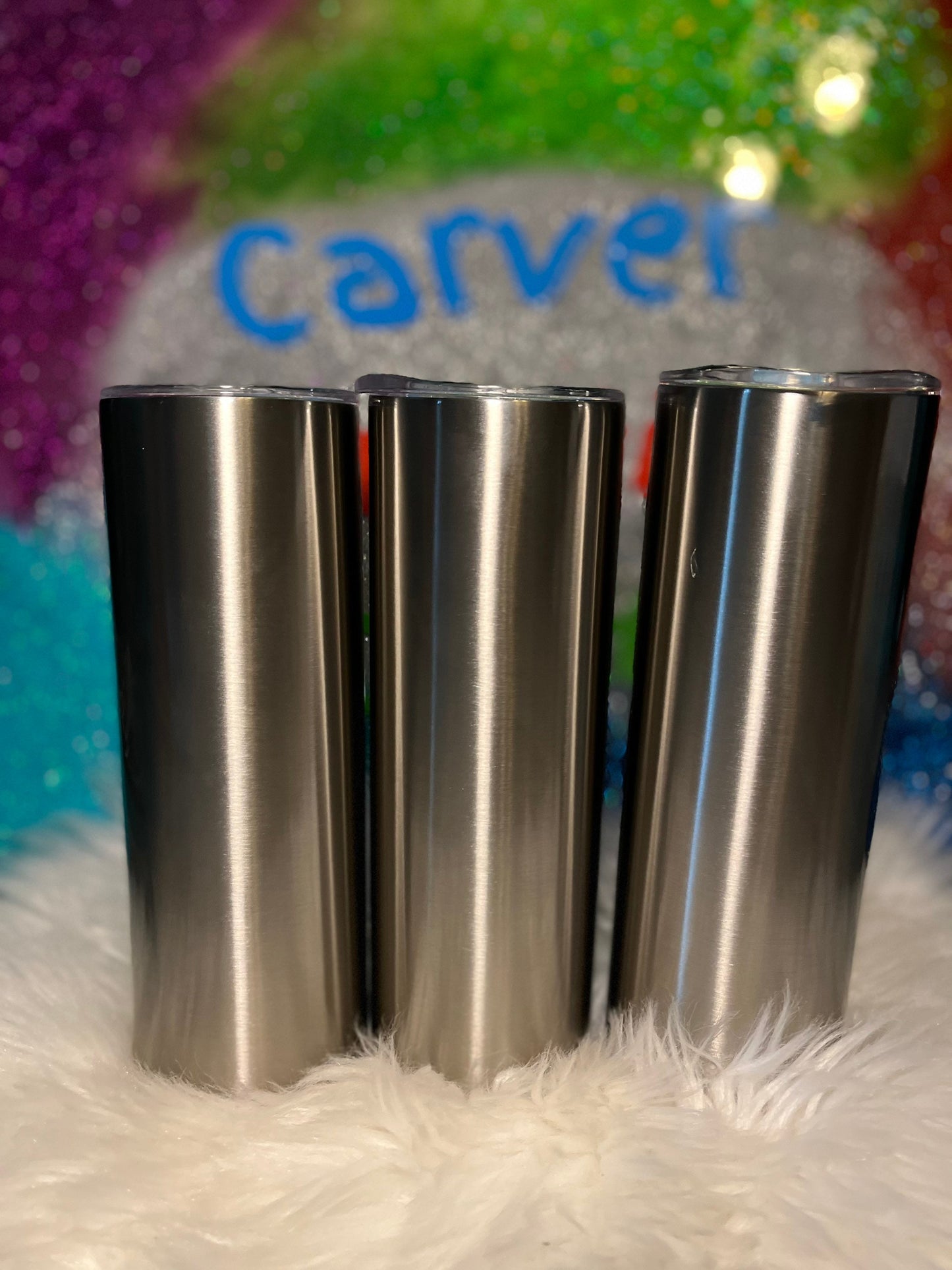 Ready to Ship!! Bundle Packs of 20oz Silver Color Stainless Steel Double Wall Vacuum Sealed Tumblers/Sublimation Ready/DIY Projects